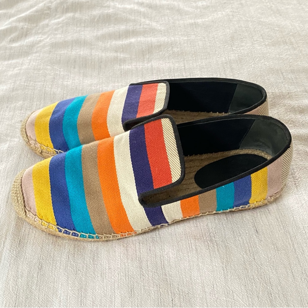 Celine Phoebe Philo striped canvas espadrilles